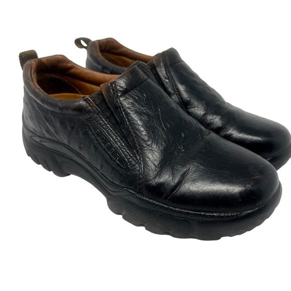 Roper Shoes - Roper Performance Leather Embossed Ostrich Print Slip On Shoe Women’s Size 8